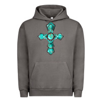 Pigment Tornado western turquoise gemstone cross Urban Hoodie - BarkalooDesign
