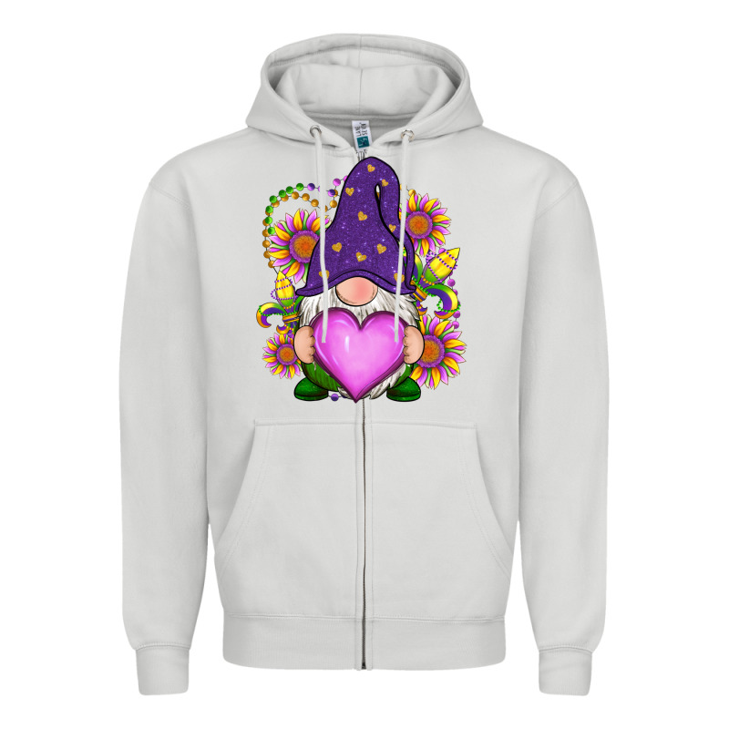 Mardi Gras Gnome Zipper Hoodie by RanaPortraitStore | Teevron