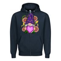 Navy Mardi Gras gnome Zipper Hoodie - RanaPortraitStore