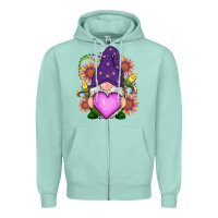 Seafoam Mardi Gras gnome Zipper Hoodie - RanaPortraitStore