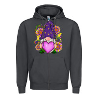 Smoke Mardi Gras gnome Zipper Hoodie - RanaPortraitStore