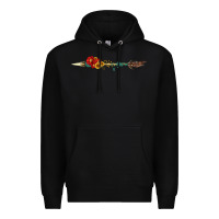 Black flowers and arrow with gemstone Premium Hoodie - Artiststas