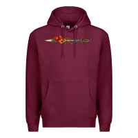 Burgundy flowers and arrow with gemstone Premium Hoodie - Artiststas