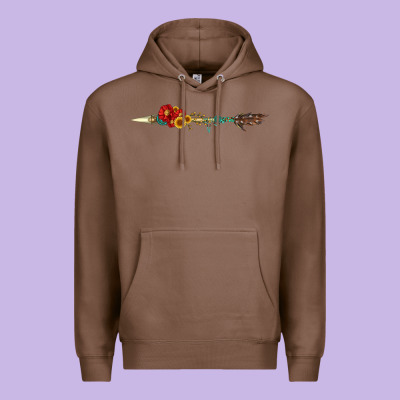 Flowers And Arrow With Gemstone Premium Hoodie Designed By Artiststas