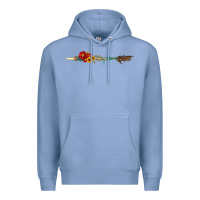 Colony Blue flowers and arrow with gemstone Premium Hoodie - Artiststas