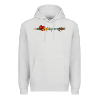 Dove Grey flowers and arrow with gemstone Premium Hoodie - Artiststas