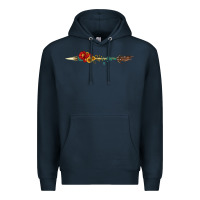 Navy flowers and arrow with gemstone Premium Hoodie - Artiststas
