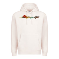 Pale Pink flowers and arrow with gemstone Premium Hoodie - Artiststas