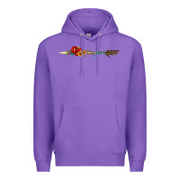 Purple flowers and arrow with gemstone Premium Hoodie - Artiststas