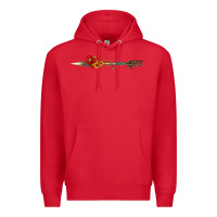 Red flowers and arrow with gemstone Premium Hoodie - Artiststas