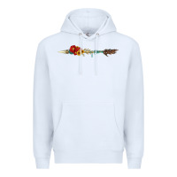 White flowers and arrow with gemstone Premium Hoodie - Artiststas