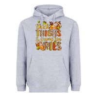 Heather Grey thick thighs and pumpkin pies Heavyweight Hoodie - Zillion Design Studio