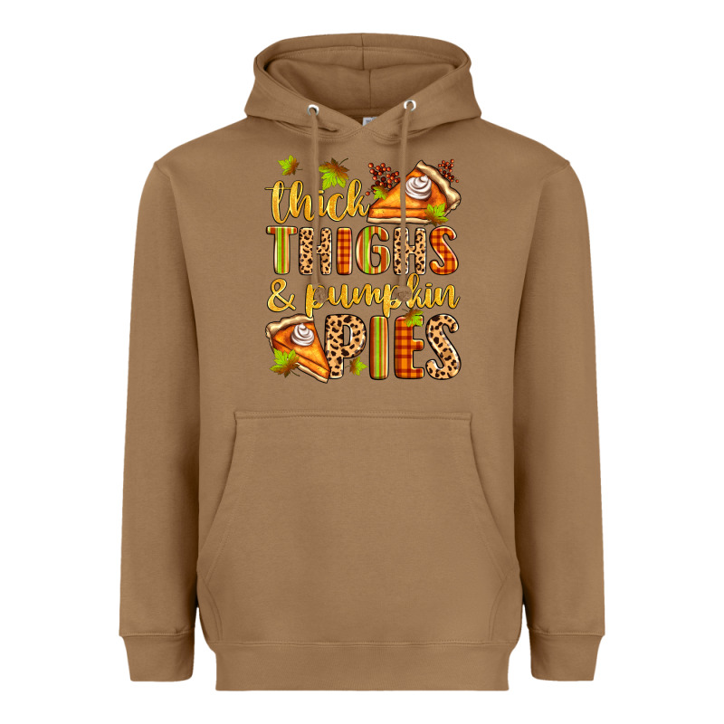 Thick Thighs And Pumpkin Pies Heavyweight Hoodie by Zillion Design Studio | Teevron