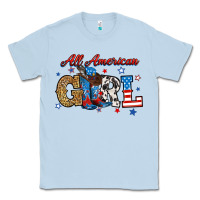 Dusty Blue all american girl Classic Tee - RanaPortraitStore
