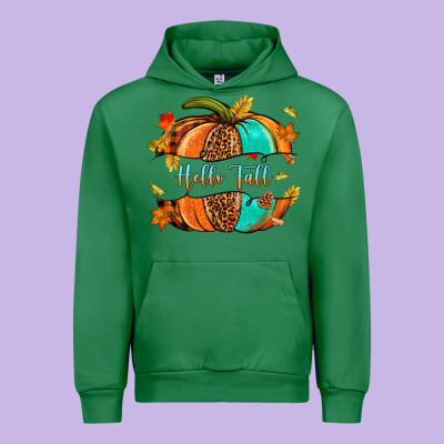 Pumpkin Hello Fall Urban Hoodie Designed By Nancycooperartshop