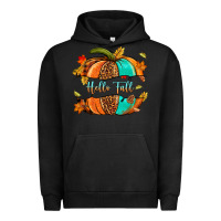 Pigment Black pumpkin hello fall Urban Hoodie - NancyCooperArtShop