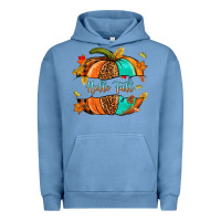 Pigment Pebble Blue pumpkin hello fall Urban Hoodie - NancyCooperArtShop