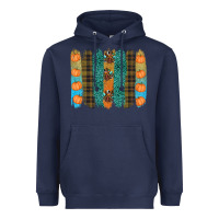 Navy thanksgiving brushstrokes Heavyweight Hoodie - RanaPortraitStore