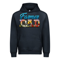 Navy Western Farmer Dad Urban Hoodie - LillyAllenDesigns