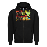 Black Chip dippin' margarita sippin' Zipper Hoodie - RanaPortraitStore