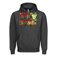 Charcoal Heather Chip dippin' margarita sippin' Zipper Hoodie - RanaPortraitStore