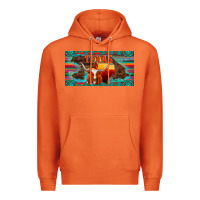Carrot texas and map with longhorn serape gemstone licanse plate Premium Hoodie - Artiststas