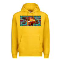 Lemon texas and map with longhorn serape gemstone licanse plate Premium Hoodie - Artiststas