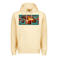 Pina Colada texas and map with longhorn serape gemstone licanse plate Premium Hoodie - Artiststas