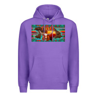 Purple texas and map with longhorn serape gemstone licanse plate Premium Hoodie - Artiststas