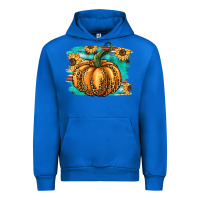 Cobalt pumpkin western Urban Hoodie - BarkalooDesign