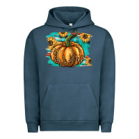 Pigment Midnight Navy pumpkin western Urban Hoodie - BarkalooDesign