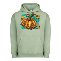Pigment Oil Green pumpkin western Urban Hoodie - BarkalooDesign