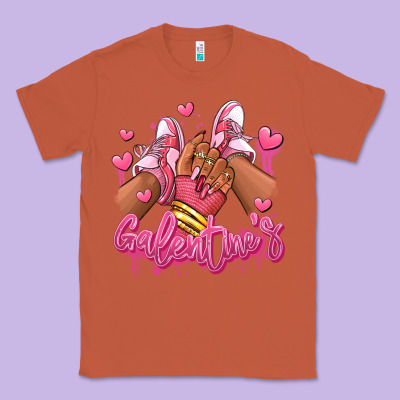 Classic Tee galentines afro girl sneakers
