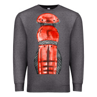 Charcoal Heather red leg guard fa element Premium Sweatshirt - FaDigitalArtStudio