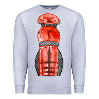 Heather Grey red leg guard fa element Premium Sweatshirt - FaDigitalArtStudio