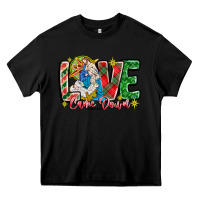 Black Love Came Down Heavy Core Tee - CowhideDigitalArt