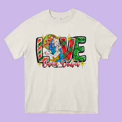 Love Came Down Heavy Core Tee Designed By Cowhidedigitalart