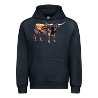 Navy Texas Longhorn Bull Urban Hoodie - LillyAllenDesigns