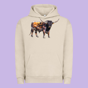 Texas Longhorn Bull Urban Hoodie Designed By Lillyallendesigns