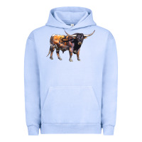 Pigment Grape Ice Texas Longhorn Bull Urban Hoodie - LillyAllenDesigns