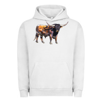 Pigment Lunar Rock Texas Longhorn Bull Urban Hoodie - LillyAllenDesigns