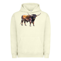 Pigment Pistachio Texas Longhorn Bull Urban Hoodie - LillyAllenDesigns