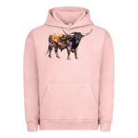 Pigment Salmon Texas Longhorn Bull Urban Hoodie - LillyAllenDesigns