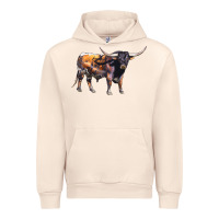 Sandshell Texas Longhorn Bull Urban Hoodie - LillyAllenDesigns