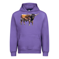Tulip Texas Longhorn Bull Urban Hoodie - LillyAllenDesigns