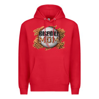 Red baseball mom Premium Hoodie - AdoDesignShop