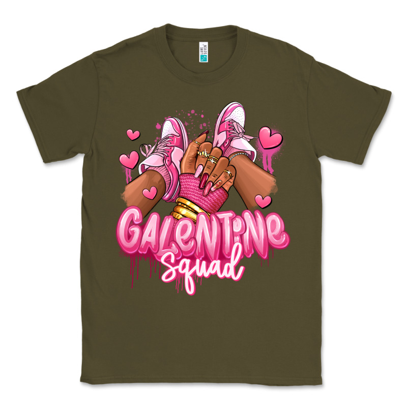 Galentine Squad Afro Girl Sneakers Classic Tee by RanaPortraitStore | Teevron