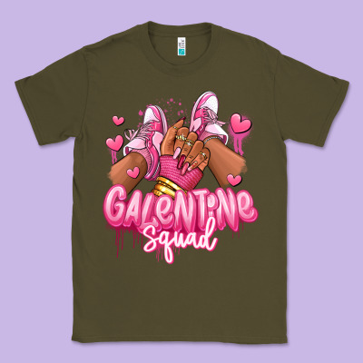 Classic Tee galentine squad afro girl sneakers