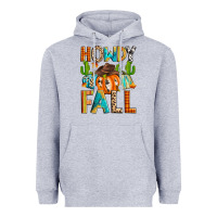 Heather Grey howdy fall Heavyweight Hoodie - Zillion Design Studio