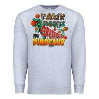Heather Grey rawr means grateful in dinosaur Premium Sweatshirt - CowhideDigitalArt